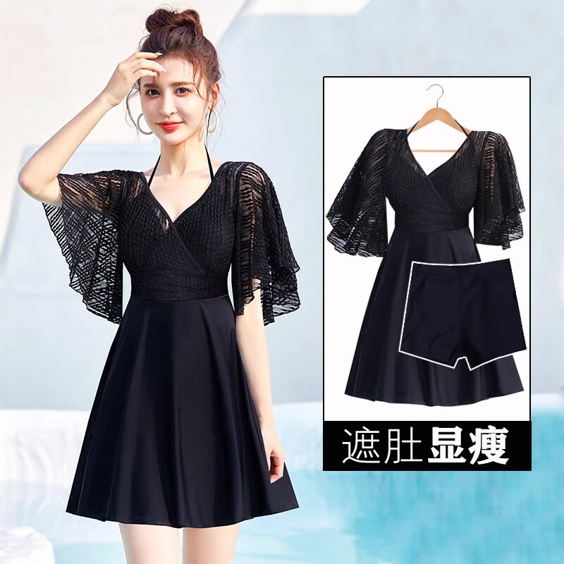 泳衣女款大码胖mm遮肉分体泳装微胖女孩2024夏新款爆款游泳衣遮肚