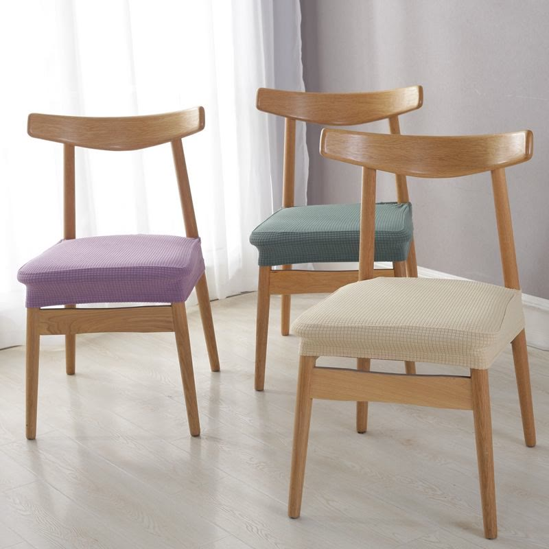 针织餐桌椅子套罩弹力简约家用凳子套罩座椅套办公转椅椅垫套通用