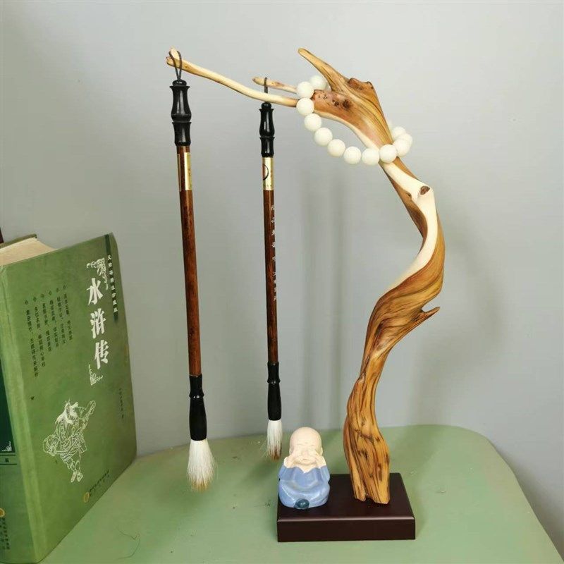 热销根雕木雕摆件手串架桌面树根原生态根艺家P居装饰品工艺品太