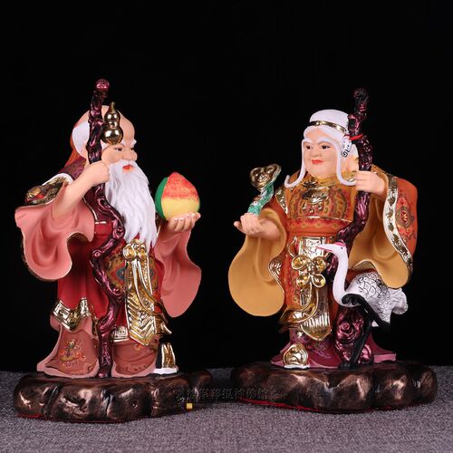 热销寿星公寿星婆佛像福禄寿寿仙公长老J纯铜器摆件家居装饰工艺