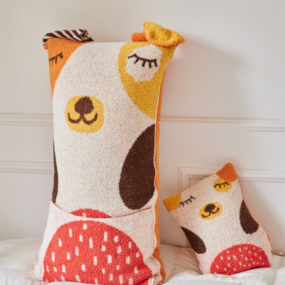 A类半边绒卡通抱枕长条形夹腿枕