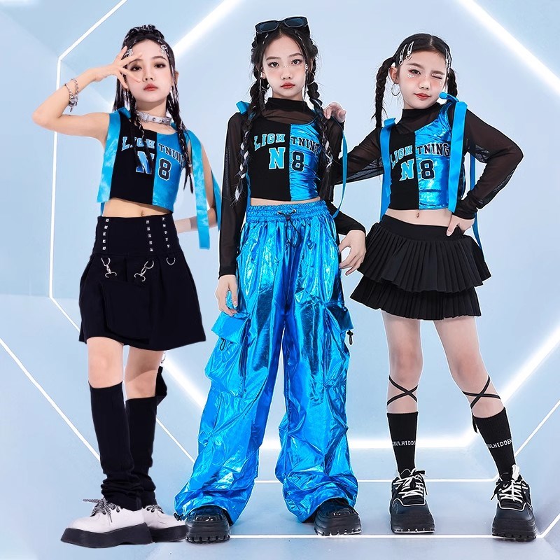 极速女孩爵士舞服装嘻哈少儿街舞演出服jazz炸街潮U装女团模特走
