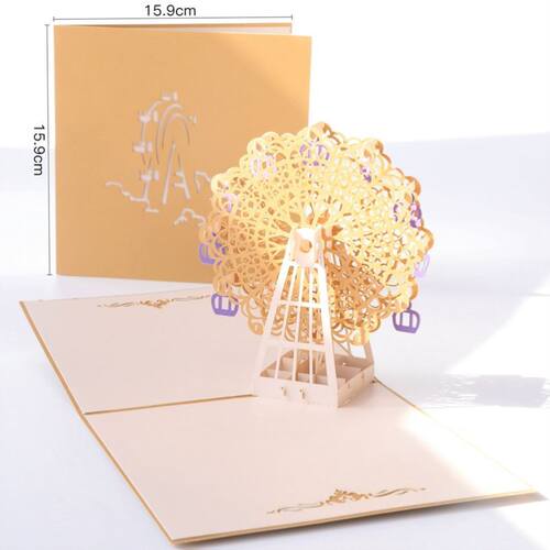 新品Birthday greeting card stereo 3d  Write muRsic blessing