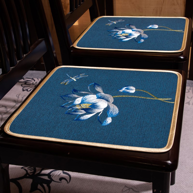 极速新中式薄款坐垫木椅垫子学生C坐垫凳子屁股垫座垫家用餐桌椅