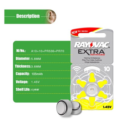 新品180 PdCS Zinc Air  Extra Performance Hearing Aid Batteri