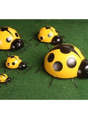 极速Metbal Garden Wall Art Decorative Cute Ladybugs Outdoor