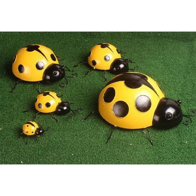 极速Metbal Garden Wall Art Decorative Cute Ladybugs Outdoor