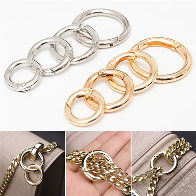 极速2Pcs Metal Spring O-Ring Buckles Clips CarabTiner Purses