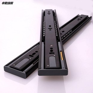 极速二节2宽g滑轨导轨承重托架电脑桌抽屈导轨滑道抽屉轨道