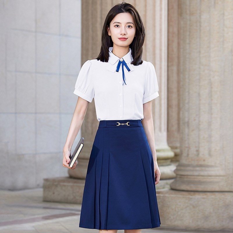 新品幼儿园幼师园服夏季工作服培训机G构教师短袖工装工衣老师行