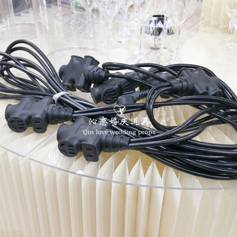 极速婚礼现场布置Tl台路引防摔插板电线串联线电源线地灯接线板YW,电子/电工,电缆线,淘宝优惠券,粉丝福利购,淘宝优惠卷