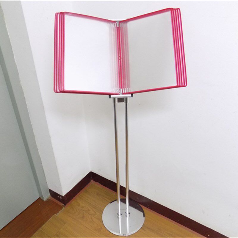 极速A410页立式展示文件夹 多翻页落地资料翻阅T展示文件架车展广