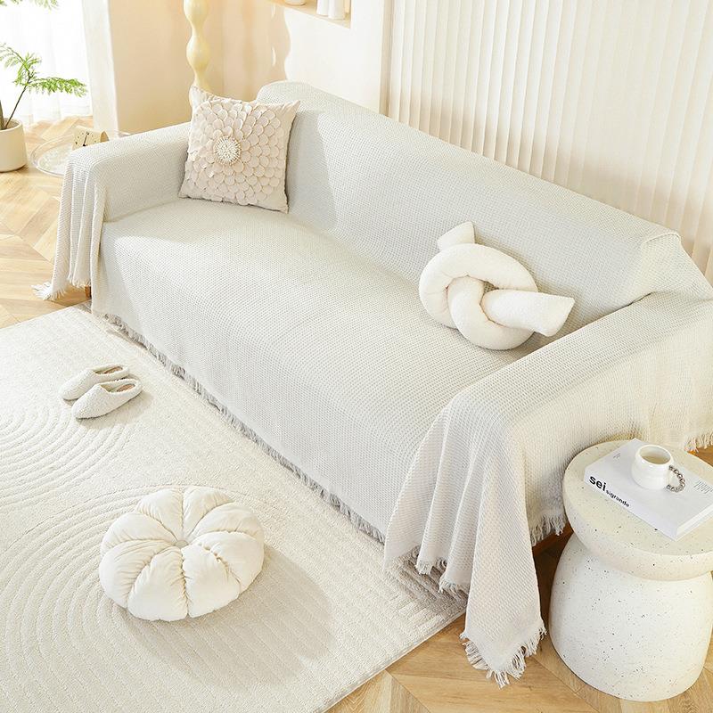 北欧简约纯色ins风沙发盖布四季通用沙发巾全盖沙发床万能全包罩