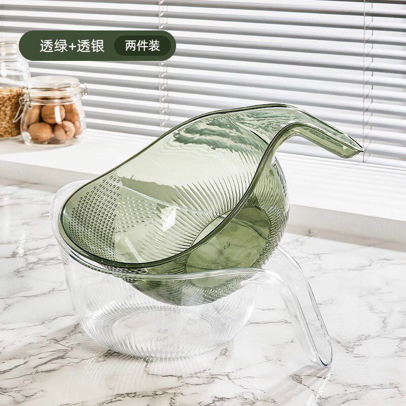 现货速发#厨房淘米洗米筛淘米盆沥水篮子新款家用淘菜洗水果盆子