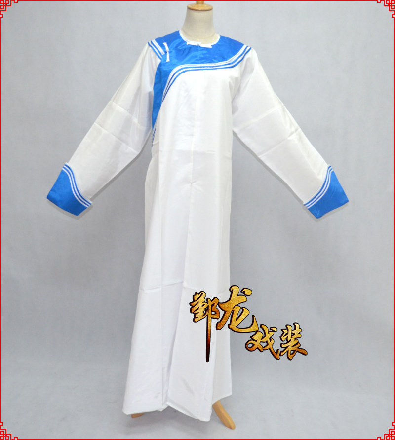 现货速发戏剧戏曲舞台演出服装京剧伍子胥白色素箭衣黄梅戏衙役解