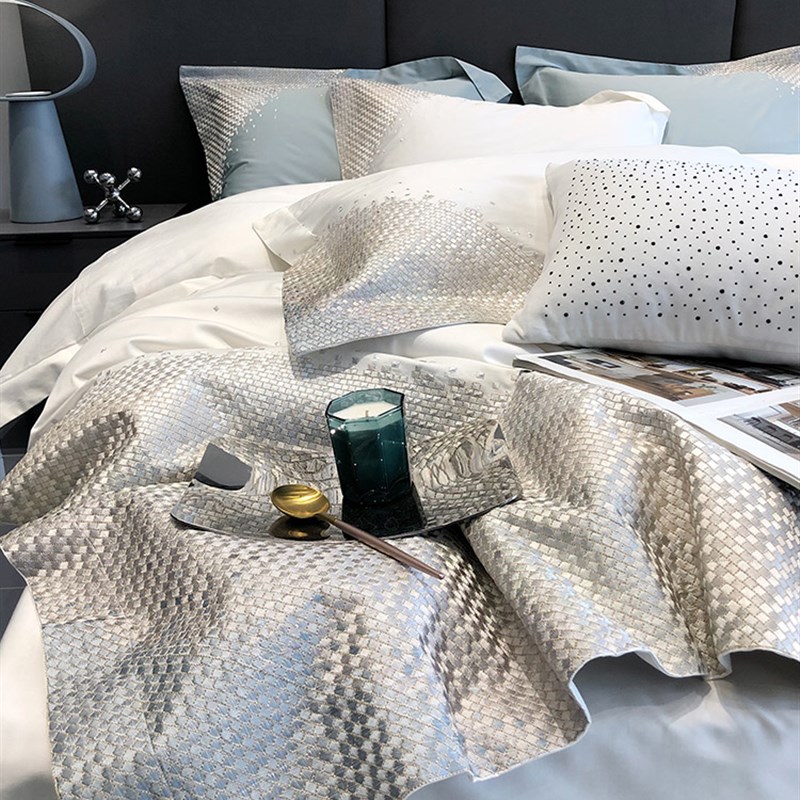 速发高端100支长绒棉四件奢轻套渐变克赛马刺绣全棉