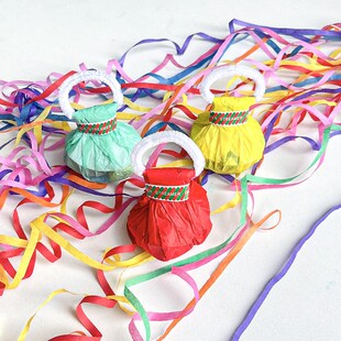 速发生日纸花道具手环蜘蛛丝带彩派对礼炮彩带喷筒结婚礼屑手抛彩