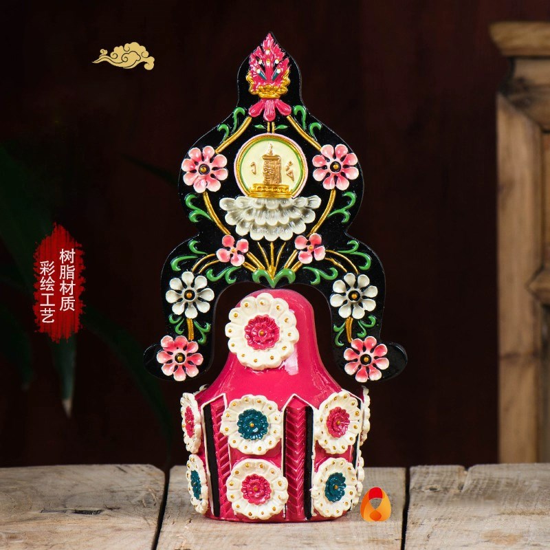 速发时轮金玛朵用食子树脂彩绘八供居家刚品供品摆件