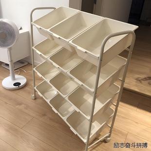 厨房置物架落地家用零食小推车收纳架多功能餐边柜蔬菜篮子储物架