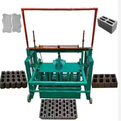 Cement brick machine免烧砖机透水砖路面砖彩砖机 送小推车
