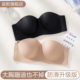 无肩带内衣女防滑聚拢大胸显小防下垂抹胸式 裹胸大码 胖mm文胸罩薄