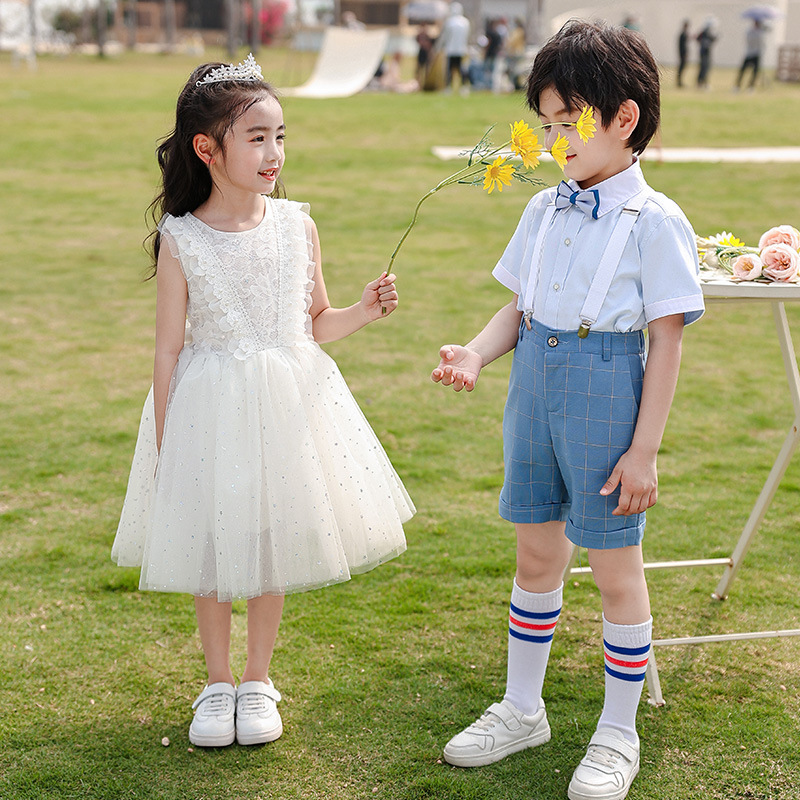 极速六一儿童合唱服演出女t童舞蹈蓬蓬裙小学生合唱团男童朗诵表