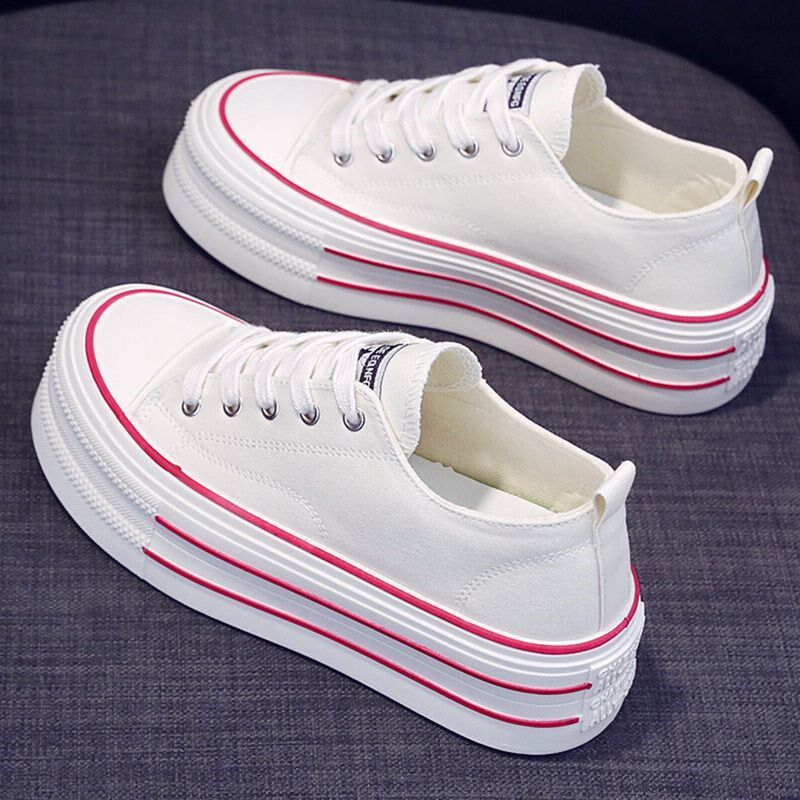 新品帆布b鞋女士新款2026春季百搭板鞋透气平厚底防滑休闲软底网