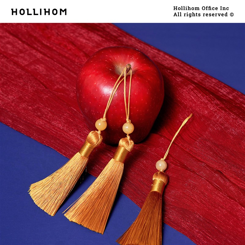 极速Hollihokm 高密冬青挂穗流苏 新年春节氛围感蝴蝶兰装饰国风