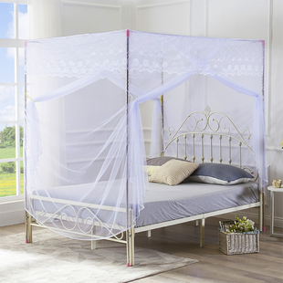 极速蚊帐1.8m床双人家用1.5m/1.2G米床纹帐公主风落地支架加密双