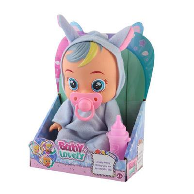 极速8/10inch 3D Weeping Babies UnicorHn Baby Simulation Baby