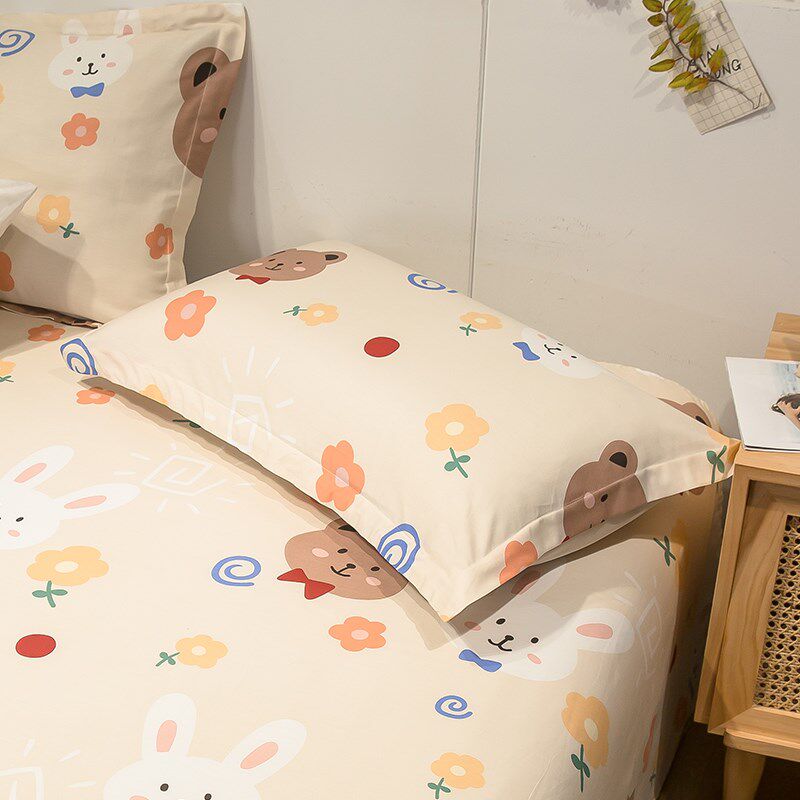 极速枕套全棉一对高端儿童t枕头纯棉套装家用夏天学生情侣可爱大