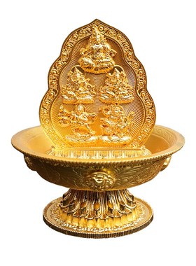 极速合金水财神像供水碗具用x品密宗五姓财神堂供奉五方财神摆件