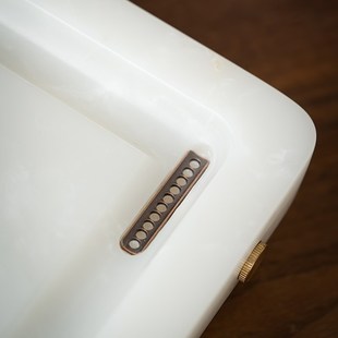 极速木化石茶盘整块家用现代简约石头可H排水茶台干泡茶台茶海茶