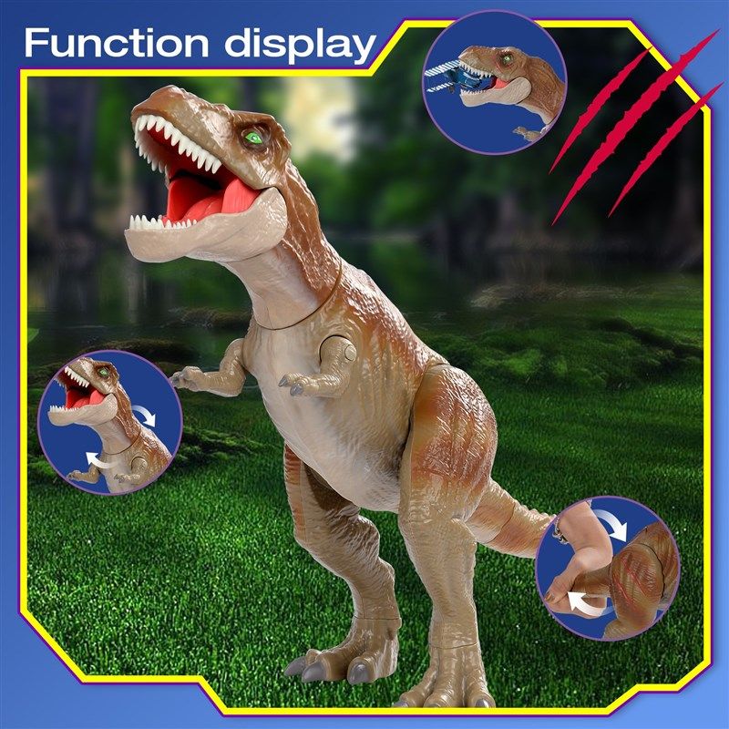 极速2023新品侏罗纪暴虐火焰霸王龙F关节可动真动物恐龙男孩儿童