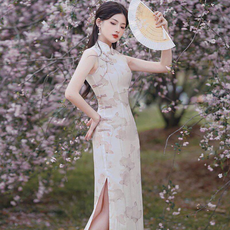 极速新中式现代旗袍女改良时尚年轻D款高端气质收腰连衣裙少女国