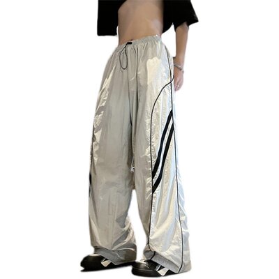 夏季薄款冲锋裤男美式oins潮牌机能风宽松百搭痞帅速干运动阔腿裤