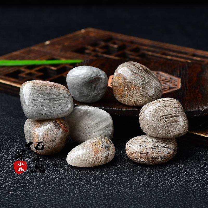 极速天然千层幽灵水晶q碎石摆件千层山鱼缸花盆造景装饰矿石标本
