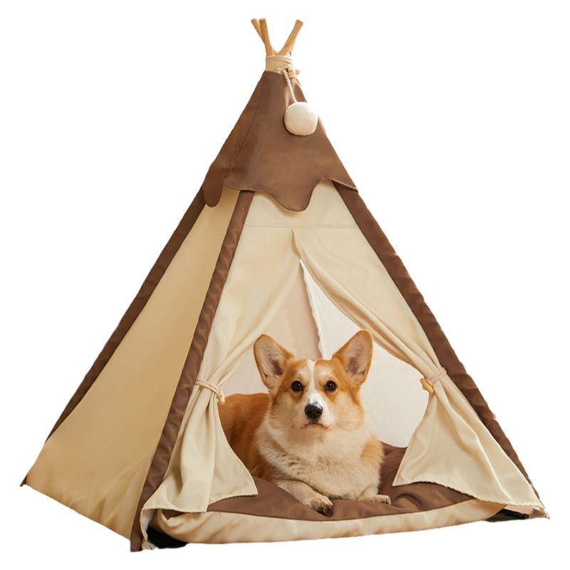 极速狗窝夏天四季l通用木制帐篷可拆洗柯基窝室内狗屋中小型犬别