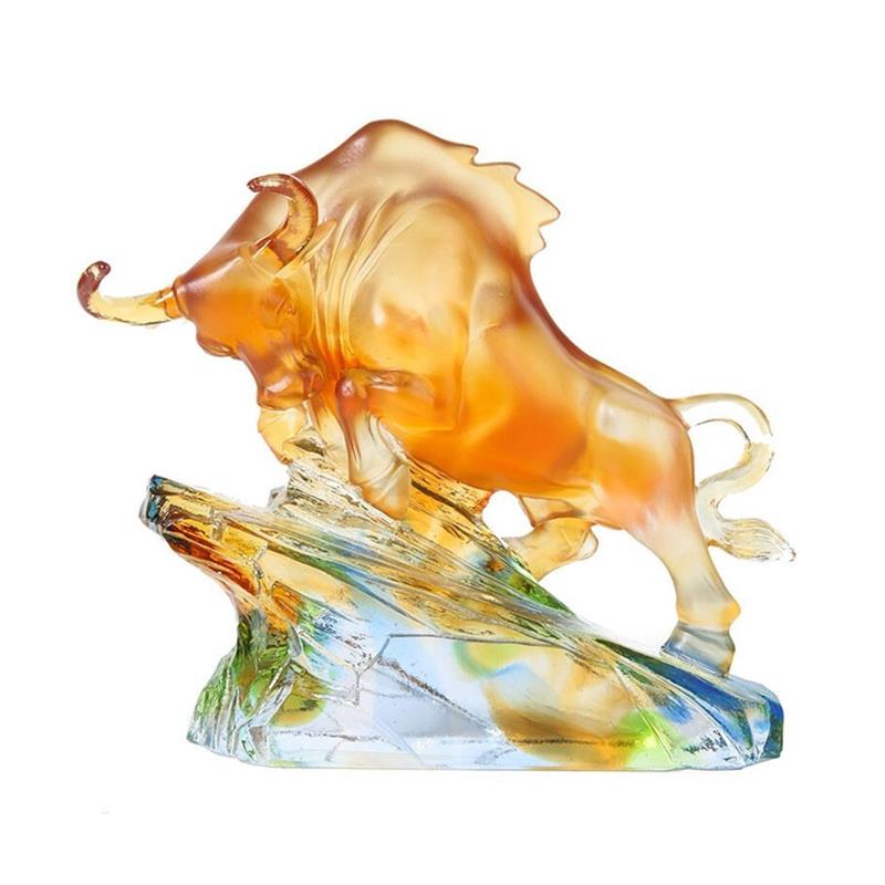 极速202d3新款琉璃摆件肖牛乔迁开业礼品创意办公室家居时尚装饰