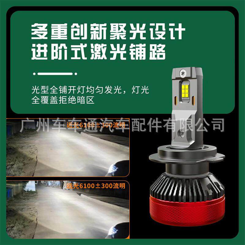 汽车led大灯100W迷你款900590069012H1H4H7H11车灯超亮LED
