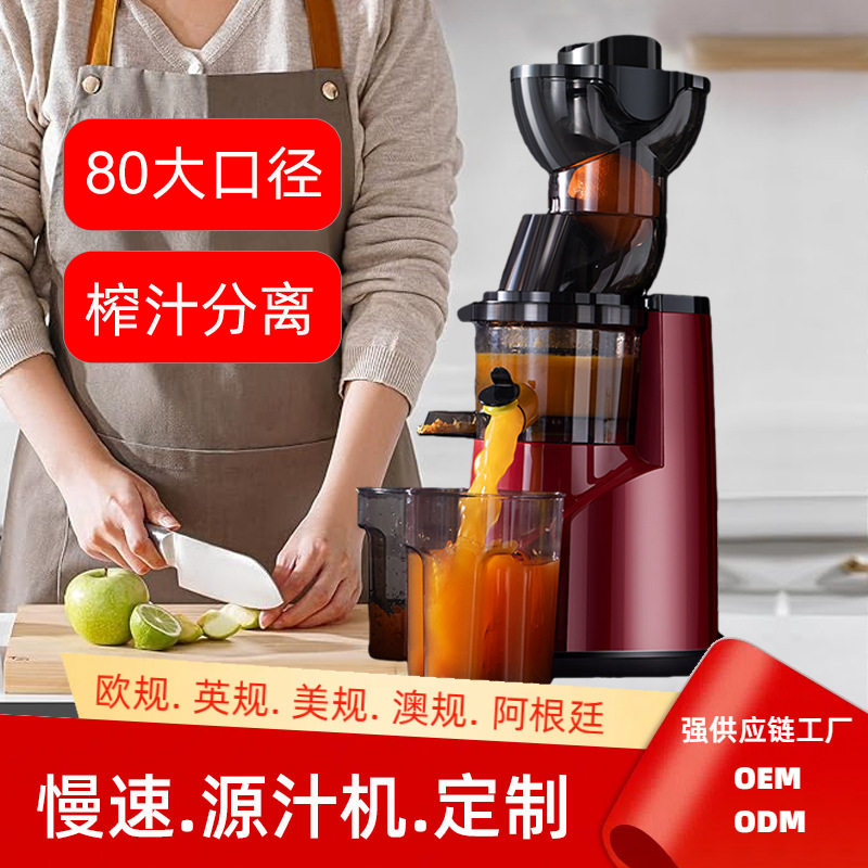 渣汁分离慢磨榨汁机免过滤去籽大动力榨汁机家用大口径慢速原汁机