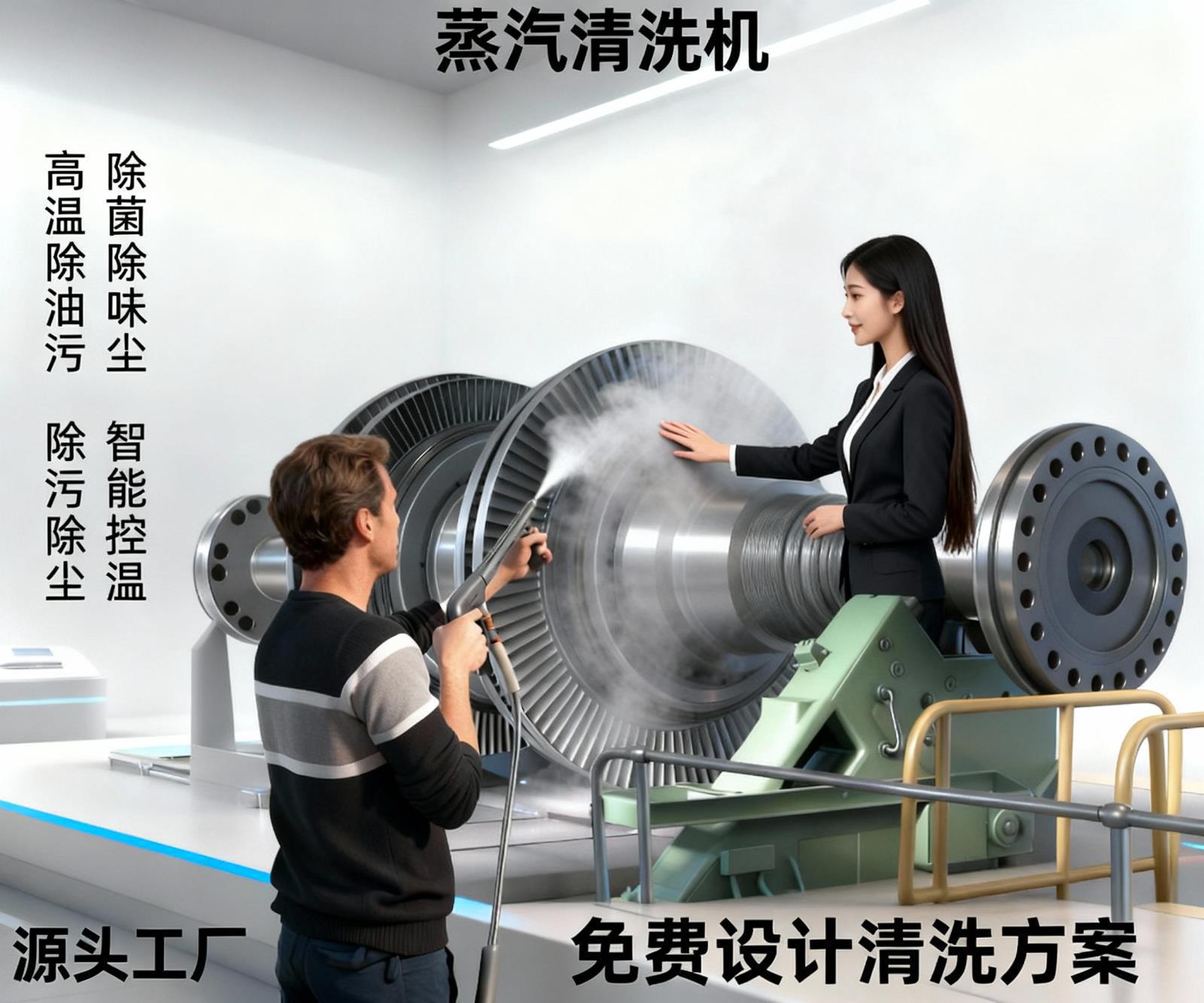 工业蒸汽清洗机高温免拆去油污