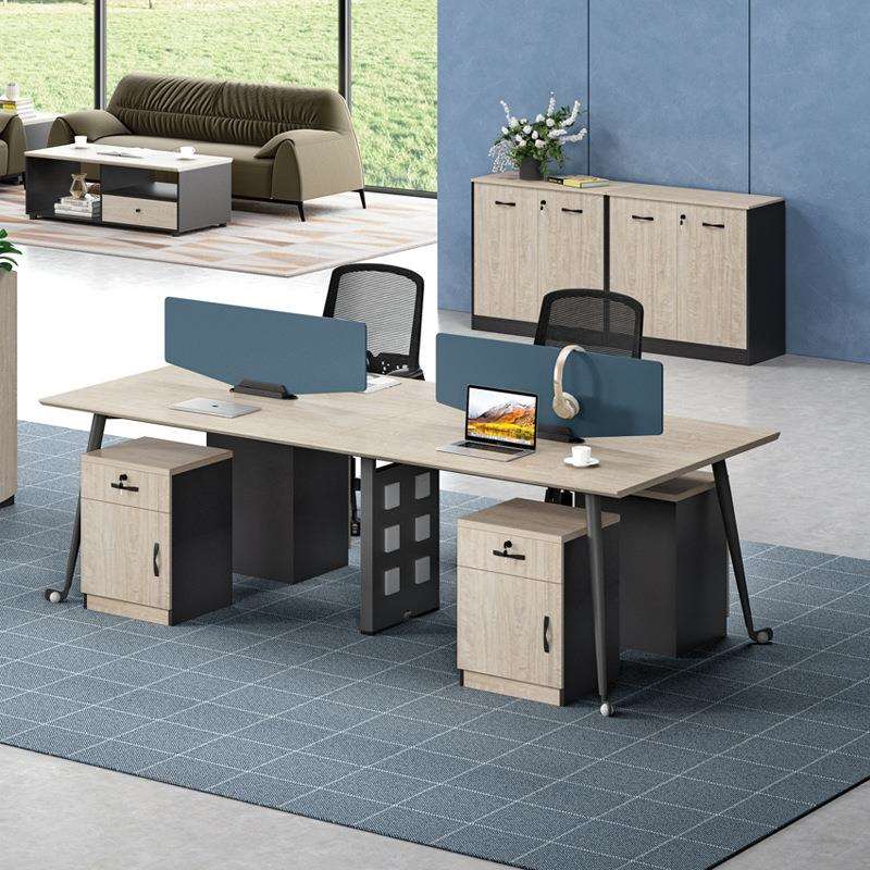 现代简约办公家具4人位职员办公桌工位办公室员工电脑桌子