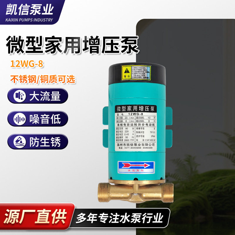 铜制微型管道自动增压循环泵