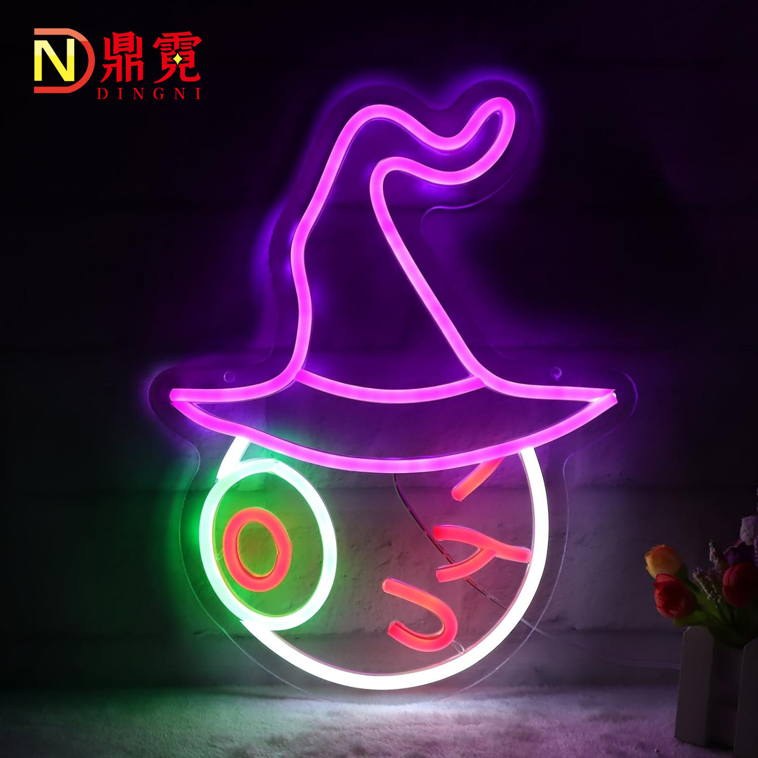 亚马逊热销款 批发led霓虹灯创意标识眼睛霓虹灯游戏室装饰节日灯