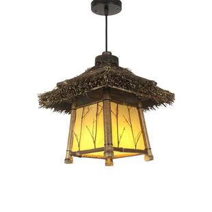 竹艺吊灯复古竹编吊灯包厢阳台餐厅茶楼火锅店东南亚竹屋中式