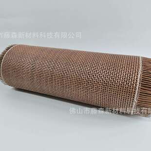 出口外贸古风新中式仿天然藤编制品胡桃木十字方孔藤制品屏风框架