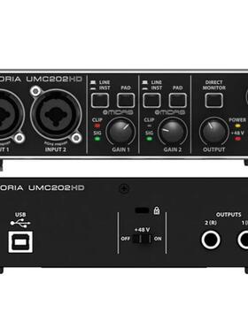 behringerUMC202HD声卡专业声卡专业音频声卡