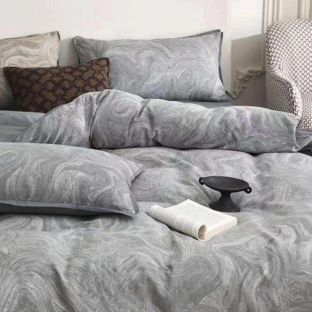 梦幻流沙丨全棉高端提花四件套a类母婴级纯棉水洗床单诧寂风床品4