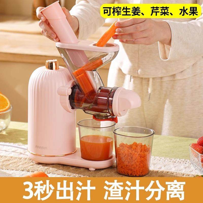 低速原汁机榨汁机渣汁分离家用便携小型全自动水果西芹慢磨果汁机